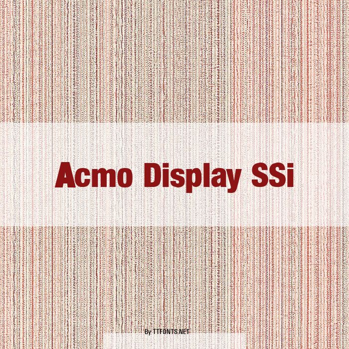 Acmo Display SSi example